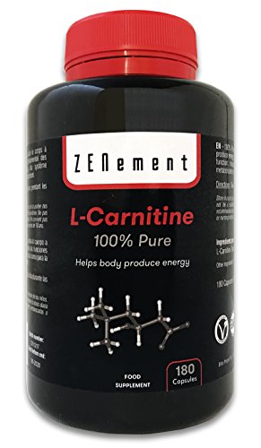 L-Carnitina 500 mg, 180 Capsule | Aiuta il corpo a produrre energia, migliorare le prestazioni sportive e perdere peso | 100% Vegan, Senza Glutine | di Zenement 3