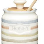 Bestonzon – Contenitore per servire il miele, con cucchiaio dosatore, 250 ml, in Vetro trasparente