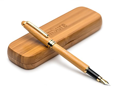 mSure – Bambù Penna Stilografica & Regalo di Bambù, 100% Realizzato a mano, Regalo Perfetto Business Penna 3