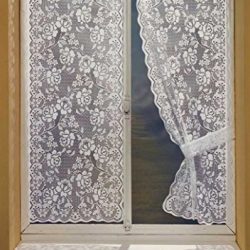 Homemaison buona Donna – Coppia di Tende con fermatenda, Poliestere, Bianco, 160 x 60 cm 2
