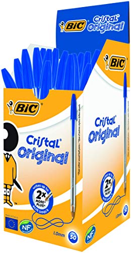 Bic Cristal Original Punta Media 1 mm Confezione 50 Penne Colore Blu 3
