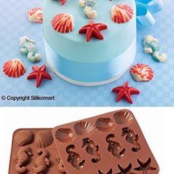 Stampo in silicone a forma di pesce oceano, decorazione per torte, cioccolato, pasta di zucchero, colore grigio