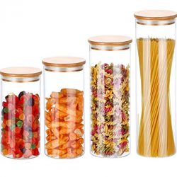 Maison & White Vaso per la conservazione degli spaghetti Top 2.2L | Contenitore alto vintage ermetico rotondo in vetro | Vasetto di pasta e cereali | Contenitori per alimenti secchi 2