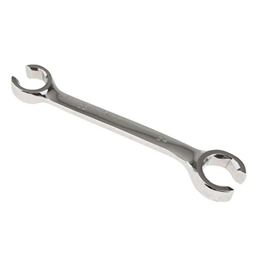 SENRISE – Chiave per dadi svasati a doppia estremità, anello aperto, chiave per tubo freno, chiave metrica, per casa e riparazione auto (6-27 mm), argento