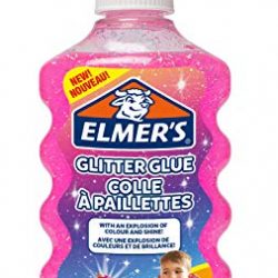 ELMER’S Colla Glitterata, Lavabile e Adatta ai Bambini, Ottima per Realizzare Slime, 177 ml, Rosa 2