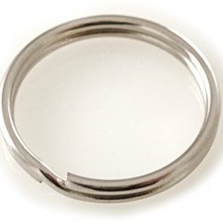 Portachiavi Anelli in acciaio nichelato varie misure (5 – 70 mm) Stabile, singolarmente fino a confezione Bulk, Argento, 20 mm