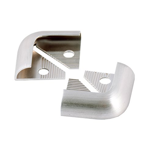 Tile Rite SSEC385 – Profili angolari per piastrella, in metallo effetto acciaio INOX spazzolato, 12 mm