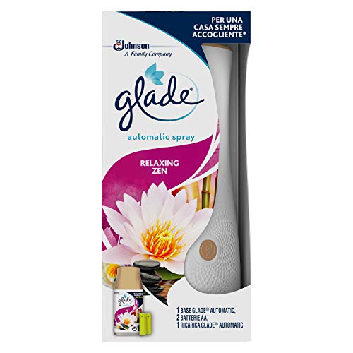 Glade Automatic Spray Base con Ricarica, Deodorante per Ambienti, Fragranza Relaxing Zen – Confezione da 1 Erogatore + 1 Ricarica da 269ml (Pacco da 4) 2