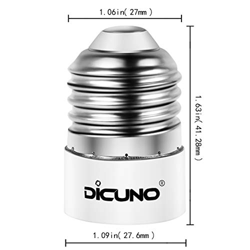 DiCUNO 4-Pack E27 a E14 Socket Converter Socket Adapter Adattatore di base per lampada di alta qualità per lampadine a LED e lampadine a incandescenza e lampadine CFL 3