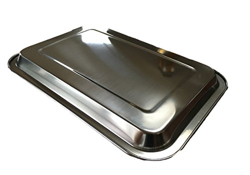 3 X vassoio in acciaio inox rettangolare – 32 x 22 x 2 cm – impilabile – Piatto da portata/salsiccia piatto/piatto per formaggio/schlemmer piatto (3 pezzi) 6
