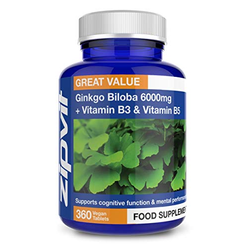 Vitamaze® Ginkgo capsule alto dosaggio 6000 mg vegano estratto di Gingko Biloba 50:1, 100 capsule per 100 giorni di trattamento continuo, Prodotto in Germania 2