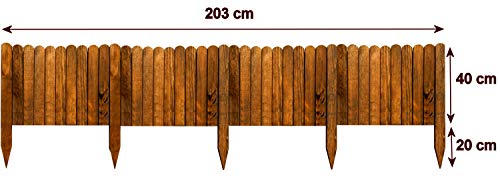 chrispol Bordura per aiuole Nero Lunghezza 10-20 – 50 Metri, Altezza 6 Centimetri | bordura per Giardino plastica + Chiodi di Fissaggio 15cm