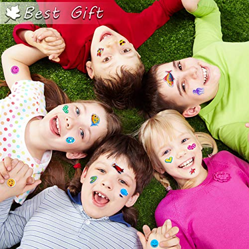 Adesivi per Bambini 1200+ Adesivi Puffy Kids & Toddlers Variety Pack, Adesivi 3D Puffy Inclusi Lettere, Numeri, Farfalle, Pesci, Faccina e Altro Premi del regalo di compleanno della ragazza ragazzo 3