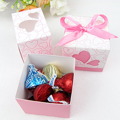 JZK 50 Argento scatolina bomboniera scatola portaconfetti segnaposto per matrimonio compleanno battesimo comunione nascita laurea Natale