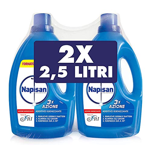 Napisan Additivo Igienizzante Liquido per Bucato – 2 Confezioni x 2.5 l 2