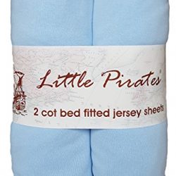 2 x lenzuolo con angoli per lettino bambini 70 x 140 100% cotone jersey – blu