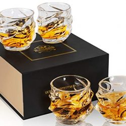 KANARS Bicchieri Whisky, Bicchiere Cocktail e Whiskey Cristallo, Set di 4 Pezzi, 320ml, Bellissimo Regalo 2