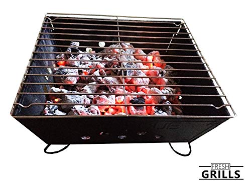 Foldable BBQ Barbecue Flat Pack Portable Camping Outdoor Garden Charcoal Grill 3