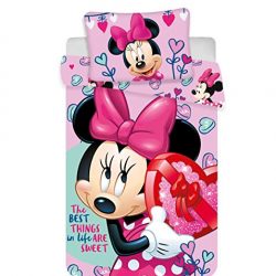 Disney – Biancheria da letto Minnie, 100 x 135 + 40 x 60 cm
