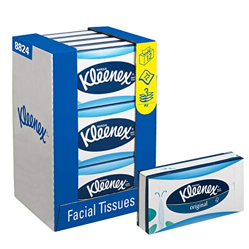 Kleenex 8824 Fazzoletti , 72 Fogli a 3 Veli per Box (La Cassa Contiene 12 Cartoni) , Colore Bianco 2