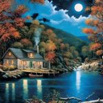 gogobest DIY Paint by Numbers Adult Child Oil Painting Kit Creative Toys Home Art Decor Gift – Cottage By The Lake