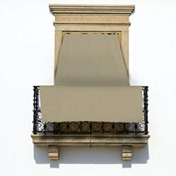 COINGROSTEX Tende da Sole per Esterno con Anelli, Misura: 145x250cm, in Tinta Unita Colore Panna
