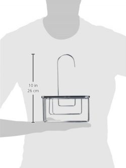 Croydex – Cesto portaoggetti da doccia in acciaio cromato, con gancio, colore: argento 9