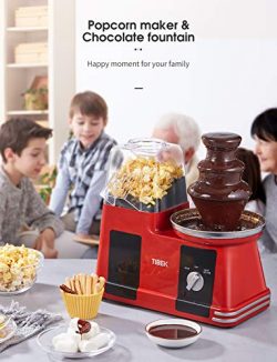 Macchina per popcorn 2 in 1 come avere il cinema a casa vostra con fontana di cioccolato facile da utilizzare leggera non contiene BPA 1200 W 4